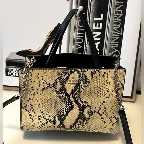 Kate Spade leather snakeskin croc embossed Crossbody bag shoulder bag - Picture 3 of 10